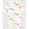 Petit Bateau Pyjama bébé dors-bien sans pieds imprimés coton marshmallow/chaloupe