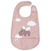 Done by Deer ™ Velcro Bib Happy clouds vaaleanpunainen