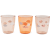Done by Deer ™ Bicchieri in vetro mini, 3 pz, Happy clouds papaya