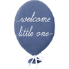 Nordic Coast Company Pyntepude ballon " welcome little one" blå