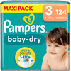 Pampers Baby-Dry bleer, størrelse 3, 6-10 kg, Maxi Pack (1 x 124 bleer)