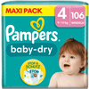 Pampers Couches Baby-Dry taille 4 9-14 kg, Maxi Pack 1x106 pièces