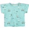 Staccato  T-shirt water blauw gedessineerd 