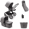 bugaboo Yhdistelmävaunut Fox 5 lisävarusteineen Black /Grey Melange