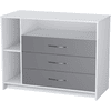 Polini Kids Commode à langer Simple 2110 bois blanc gris