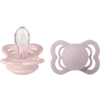 BIBS® Tutti Supreme Blossom &amp; Dusky Lilac Silicone 0-6 kk, 2kpl.