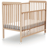 AT4 Babybett ESSENTIAL mit Schiebegitter Buche lackiert 60 x 120 cm