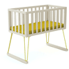 JURABABY Berceau à bascule Only bois blanc perle jaune 40x80 cm