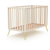 JURABABY Lit à barreaux Only bois blanc perle jaune 60x120 cm