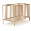 WEBABY Lit à barreaux pliable bois naturel verni 60x120 cm