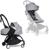 BABYZEN Kinderwagen YOYO2 0+ Black mit Neugeborenenaufsatz und Textilset Stone