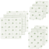 MEYCO Musliini Starter Set 9-pack Dot Stripe Soft (pistoraitainen pehmeä kangas) Green 