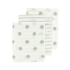 MEYCO Tvättlappar av muslin 3-pack Dot Stripe Soft Green 