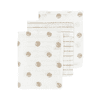 MEYCO Tvättlappar av muslin 3-pack Dot Stripe Sand 