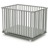 WEBABY Parc bébé pliable hêtre gris 70x100 cm