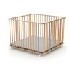 WEBABY Parc bébé pliable hêtre verni 100x100 cm