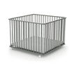 WEBABY Parc bébé pliable hêtre gris 100x100 cm