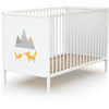 WEBABY Vauvansänky Renard Fox paneeleilla valkoinen 60 x 120 cm