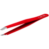canal® hårpincett skråstilt, rød, rustfritt 9 cm