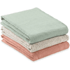 hauck Panni per ruttini Cuddle N Clean Set di 3 panni per ruttini Salvia/Beige Dots/Sughero