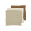 MEYCO Paquete de 3 pañales de muselina Musslin Uni Off white / Sand /Toffee