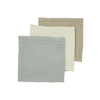 MEYCO Muslin Burp Cloths 3-Pack Uni Off white / Light Grey/Toffee