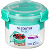 sistema® Breakfast TO GO frukostbehållare, inkl. sked, 530 ml, blågrön