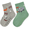 Sterntaler Chaussettes ABS double pack animaux gris clair 