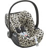 Meyco Sædebetræk Leopard Sand Melange til barnestol størrelse 1+ med nakkestøtte