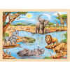 goki Puzzle a intarsio della savana africana