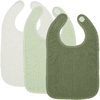 MEYCO Bib Frotee Uni Wgite/Sot Green / Forest 3-pack
