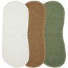 MEYCO Burp Clothes Terry Off white /Toffee/ Forest Green , 53 x 20 cm