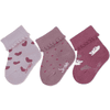 Sterntaler Lot de 3 chaussettes bébé souris lilas 