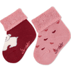 Sterntaler Dětské ponožky dvojité balení Elia tmavě červené 
