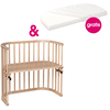 babybay Original Beistellbett natur + gratis Matratze Classic Soft