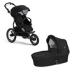 X-lander  Carrito de bebé Jogger X-Run Carbon Black con capazo