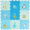 bieco Tappeto puzzle animali blu 18 pezzi.