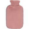 fashy ® Bottiglia d'acqua calda 2L con copertura in maglia a collo alto in apricot 