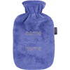 fashy ® Varmvannsflaske 2L med fleecetrekk og broderi, lilla