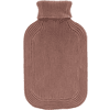 fashy ® Bolsa de agua caliente 2L con funda de punto de cuello alto en marrón