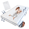 Kids Collective Colchón infantil AERO PLUS con bandas de ventilación de 10 cm de altura, colchón para bebé 80x160 blanco con sábana bajera