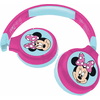 LEXIBOOK Casque audio enfant 2en1 Bluetooth® et filaire Disney Minnie pliable, microphone