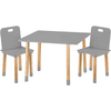 kindsgard Set de sillas y mesa para niños snakklig 3 piezas gris