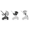 cybex GOLD 3 in 1 Set Kinderwagen Eos Basic incl. Autostoel Aton B2 Black Lava Grey