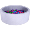 knorr toys® Bola de baño blanda - "Cosy geo grey" 300 bolas blandas color 