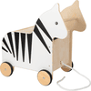 small foot ® Caja de juguetes con ruedas Zebra Wildlife 