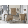 Schardt Chambre bébé trio lit commode armoire 3 portes Morris Oak bois 70x140 cm