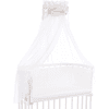 Cotton babybay® kalesje Organic Royal med sløyfe passer til alle modeller beige glitterprikker gull