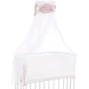 Cotton babybay® baldakin Organic Royal med rosett passar alla modeller rosé glitter prickar guld