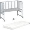 roba Safe asleep® 3 i 1 taupe vugge og samsovningsstol + madras